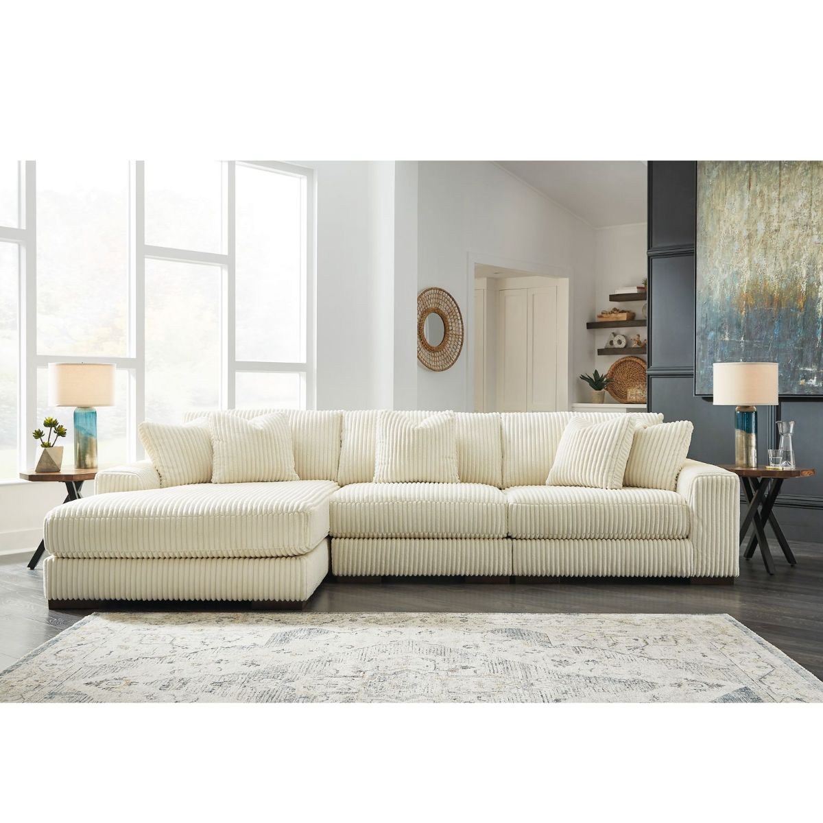 Picture of Lindyn Ivory 3-Piece Reverse Sectional