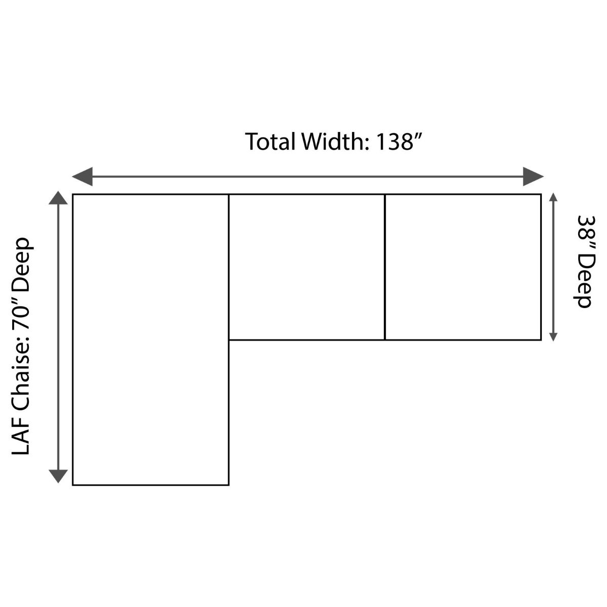 Picture of Lindyn Ivory 3-Piece Reverse Sectional