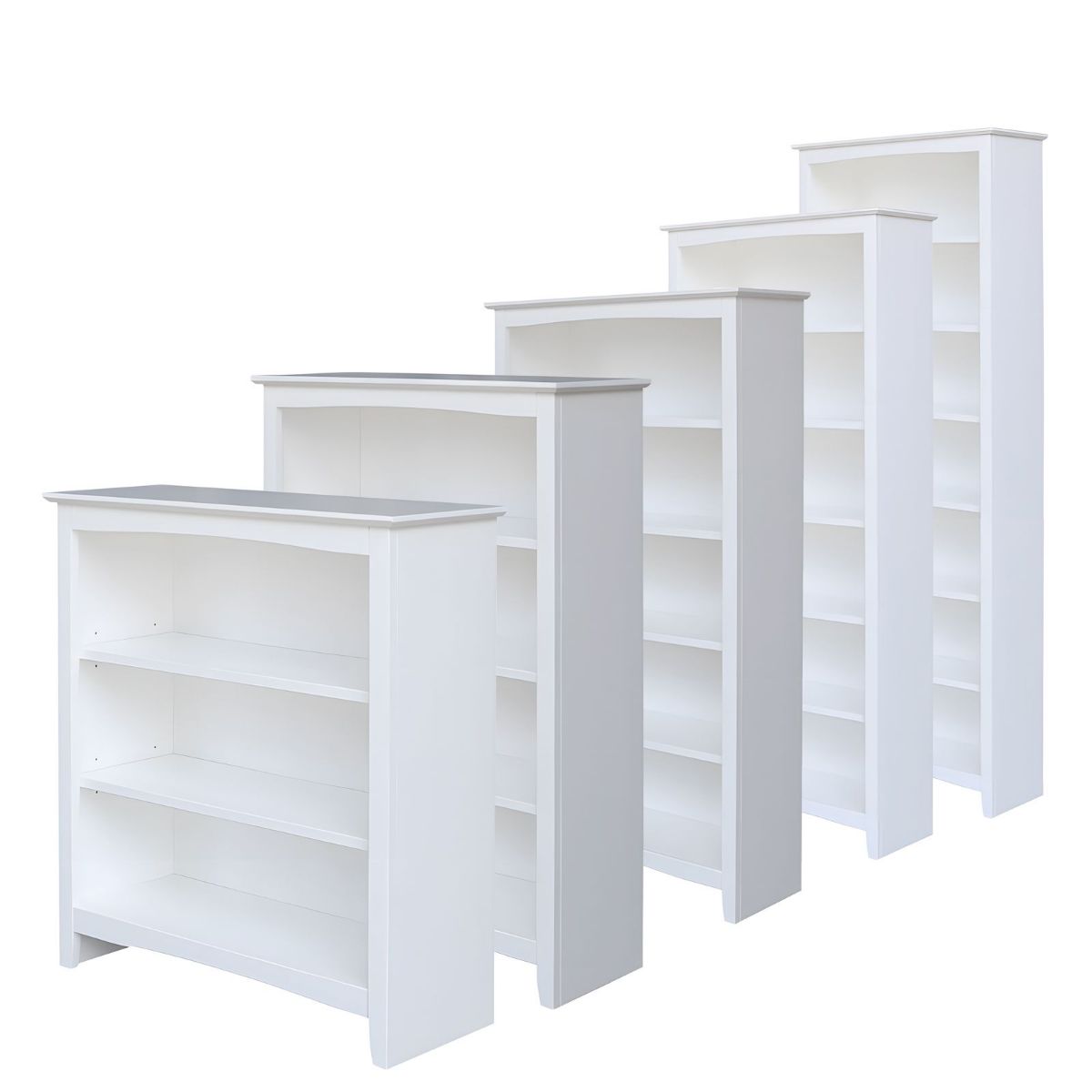 Picture of 60” Hampton Shaker White Bookcase