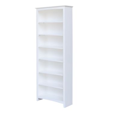 84” Hampton Shaker White Bookcase