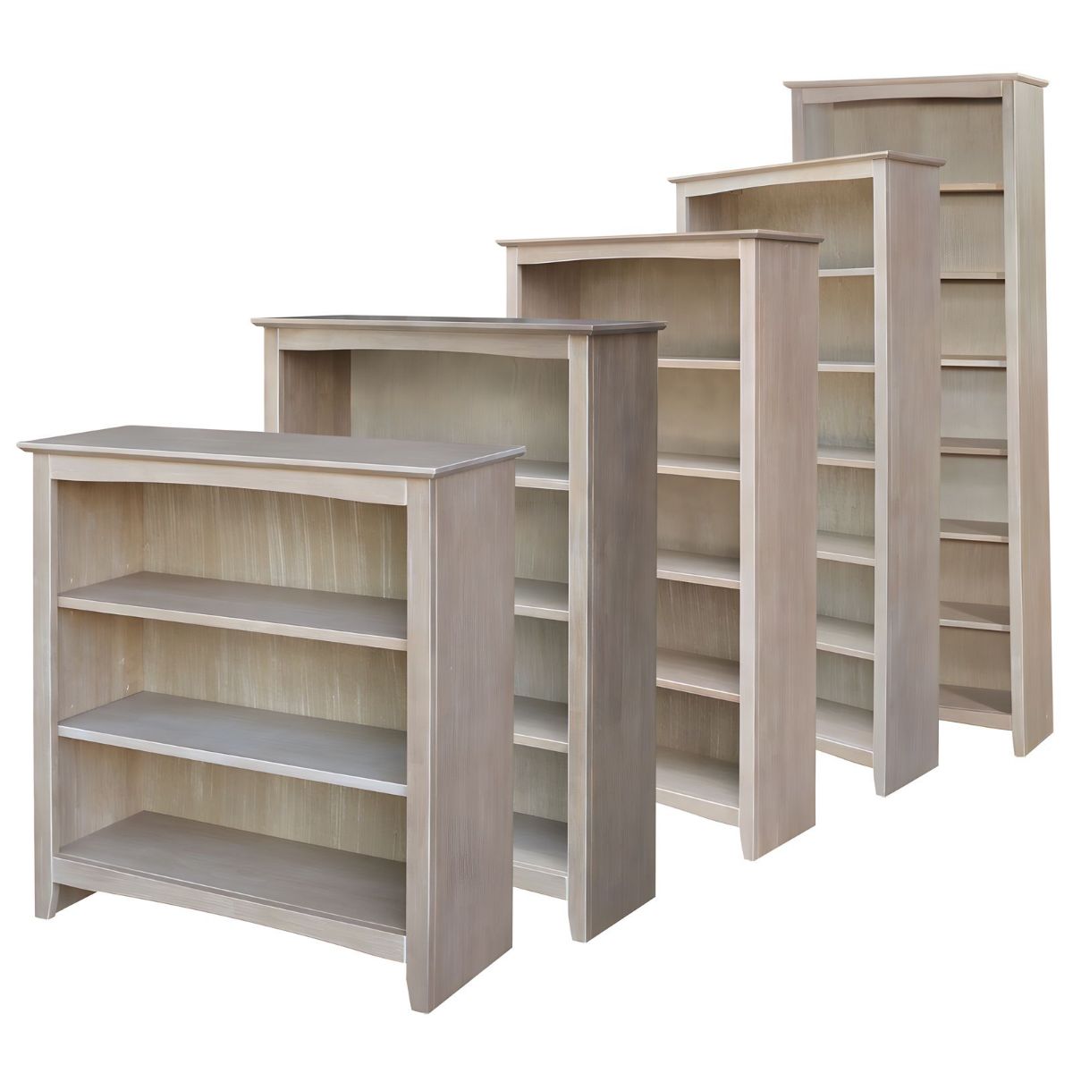 Picture of 60” Shaker Taupe Gray Bookcase