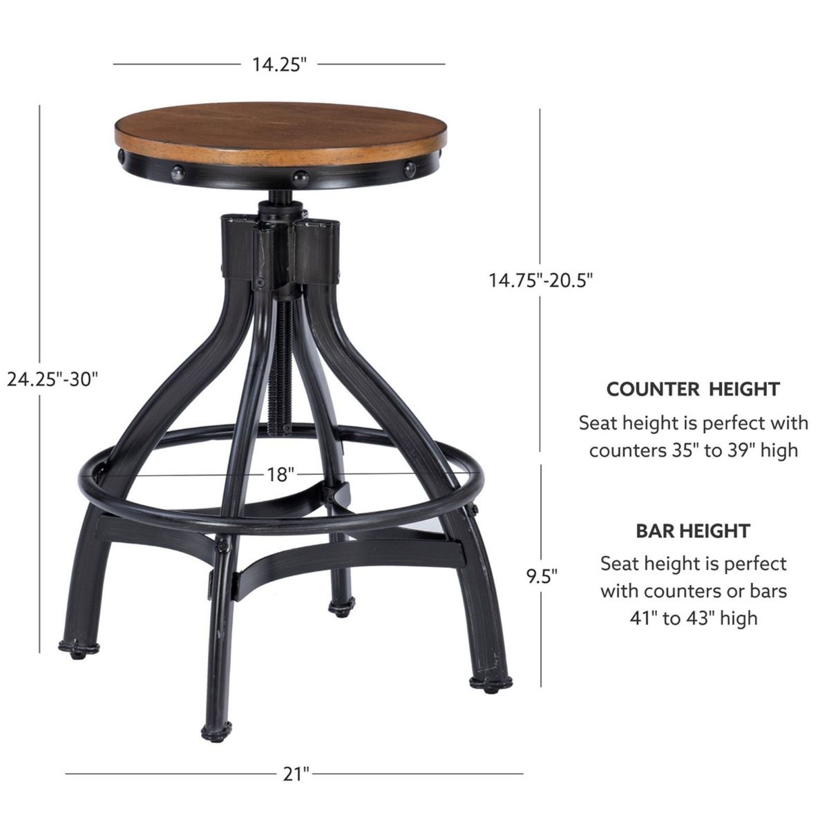 Picture of Haywood Adjustable Stool