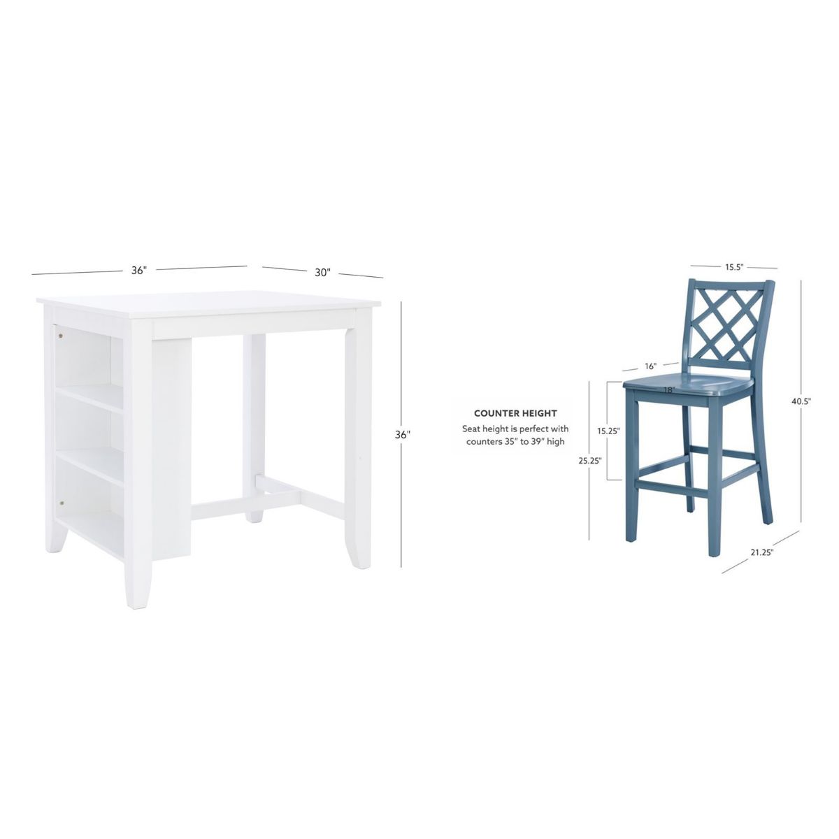 Picture of Maui 3-Piece Counter Height Dining Set