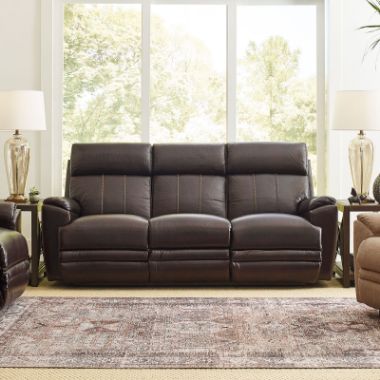 Talladega Leather Power Recliner Sofa