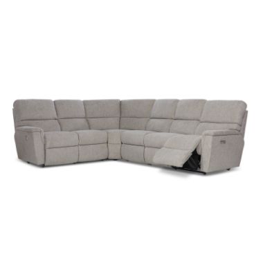 Ava Oyster 4-Piece Power Recliner Sectional