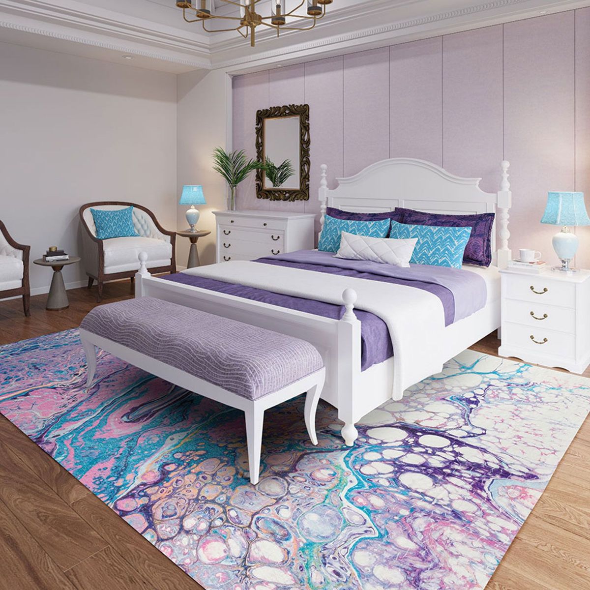 Picture of Kikiamo Lavender 5’ x 8’ Area Rug