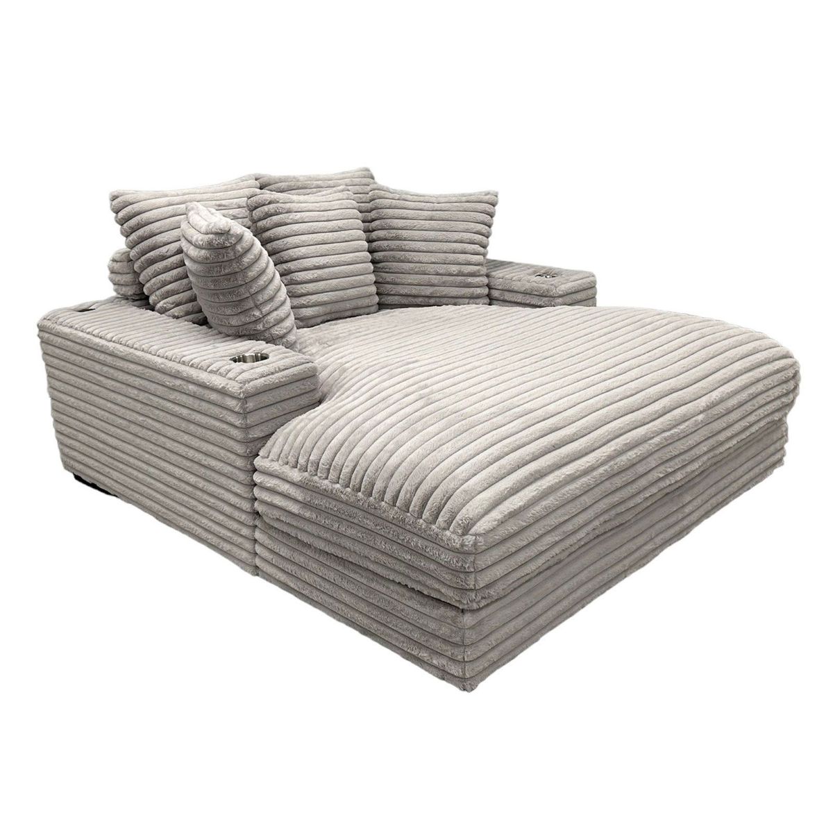 Picture of Mink Gray Cuddler Chaise