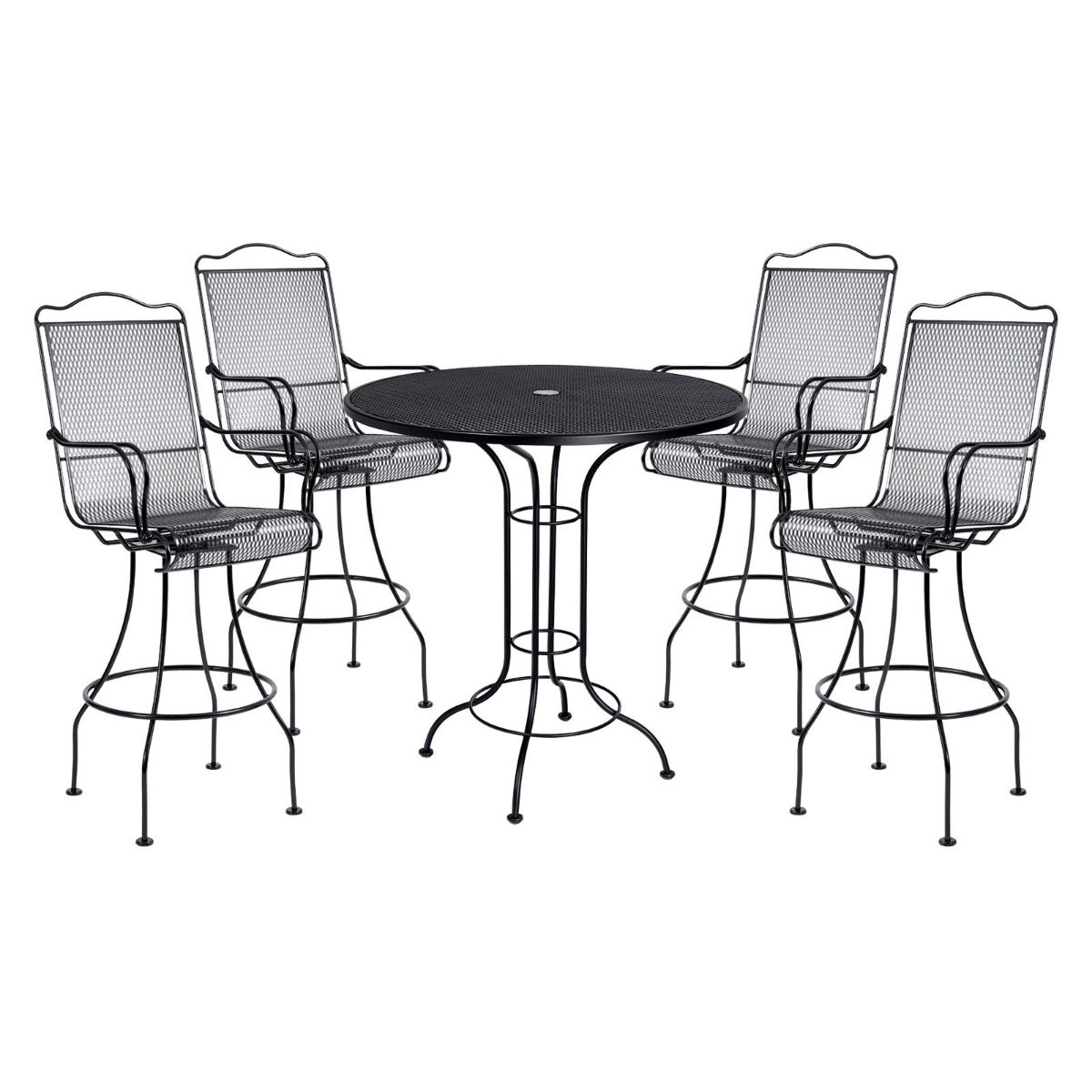 Picture of Tucson Outdoor Umbrella Bar Table & 4 Stools