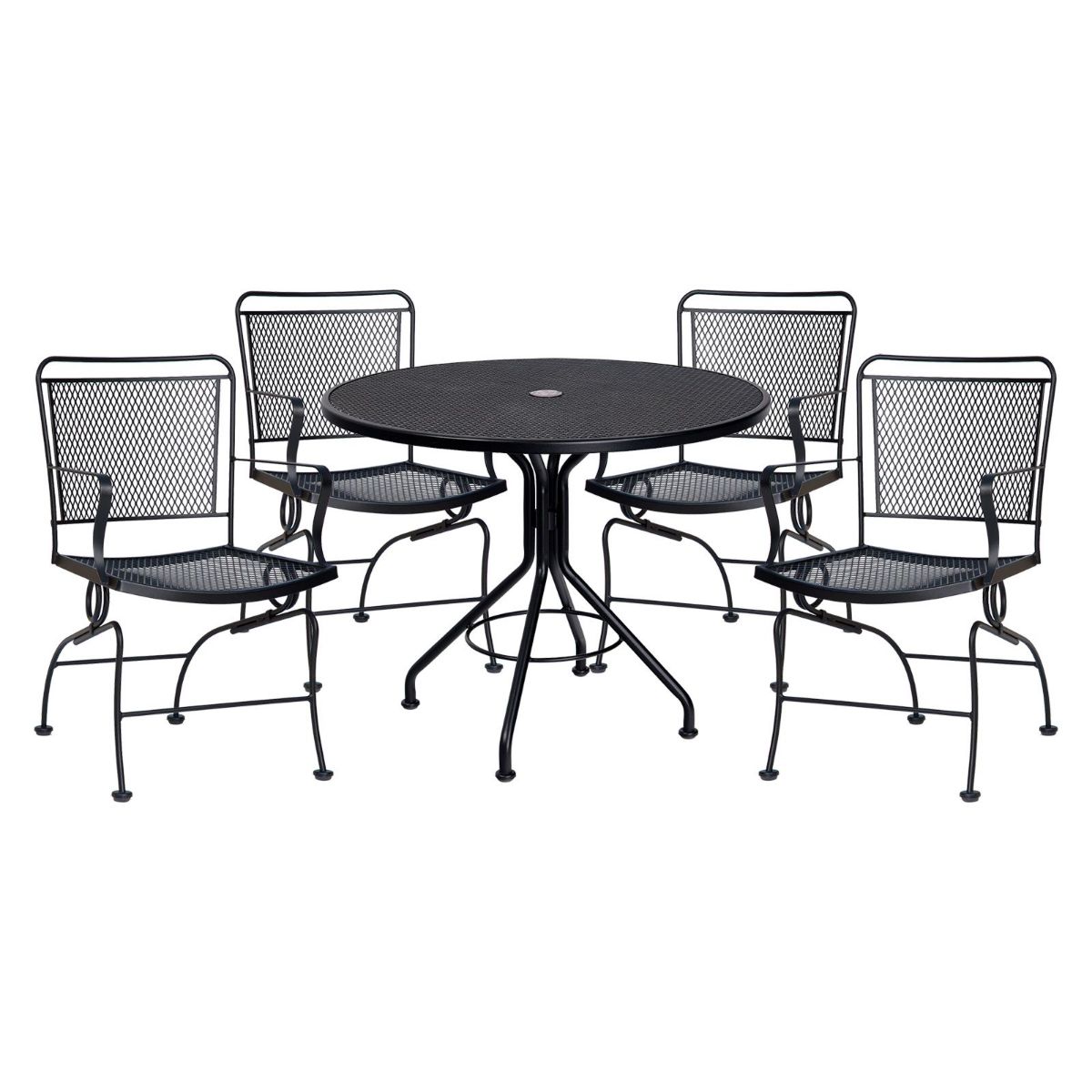 Picture of Constantine Outdoor Umbrella Table & 4 Arm Chairs 