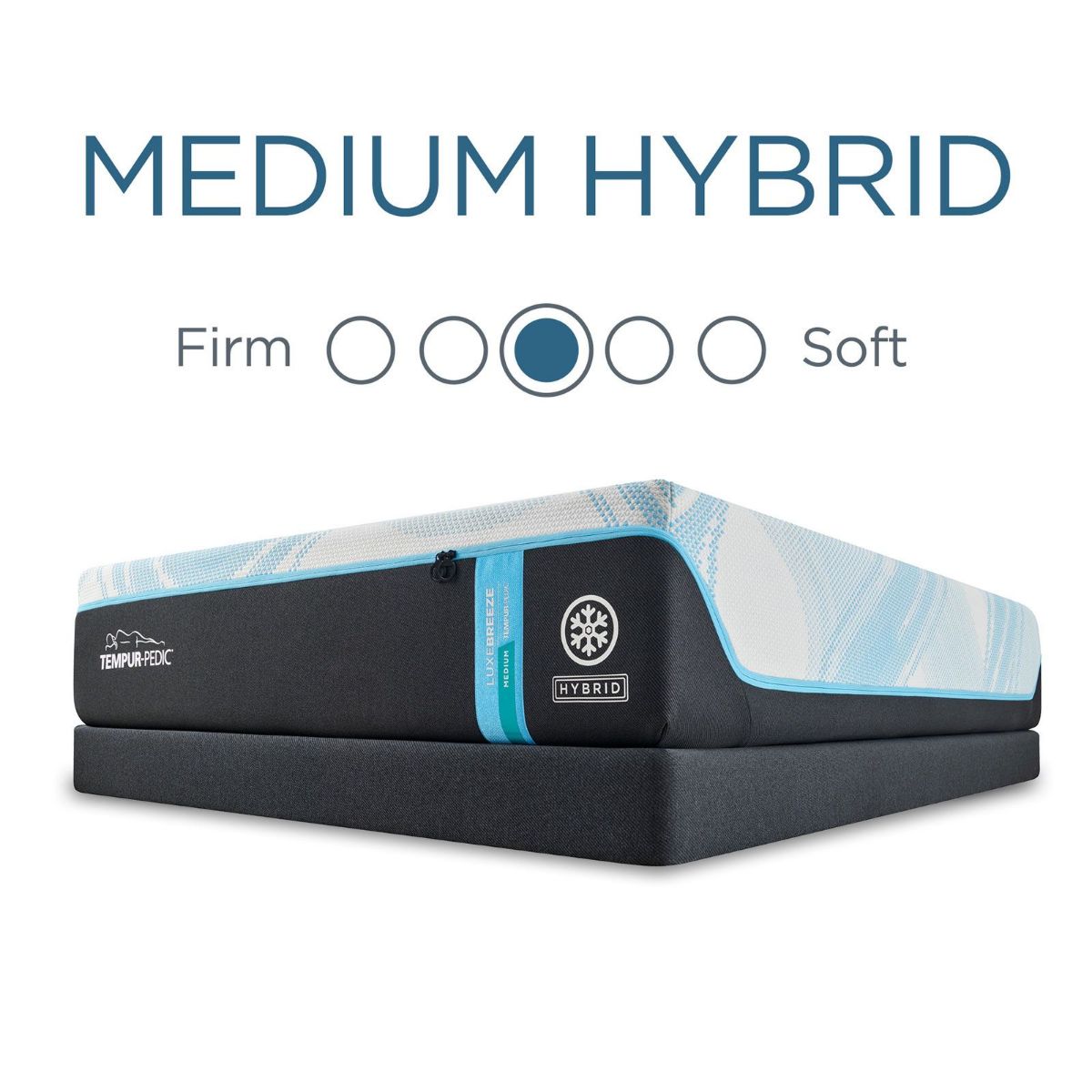 Picture of TEMPUR-LuxeBreeze 2.0 Medium Hybrid Queen Mattress Set