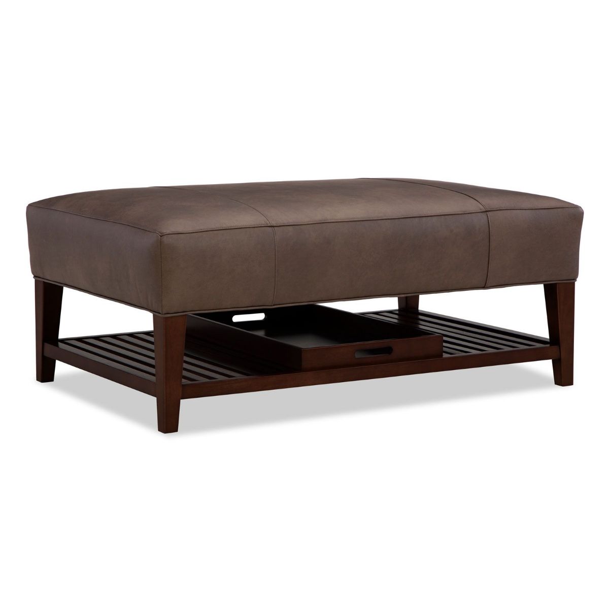 Picture of Marsala Leather Cocktail Ottoman