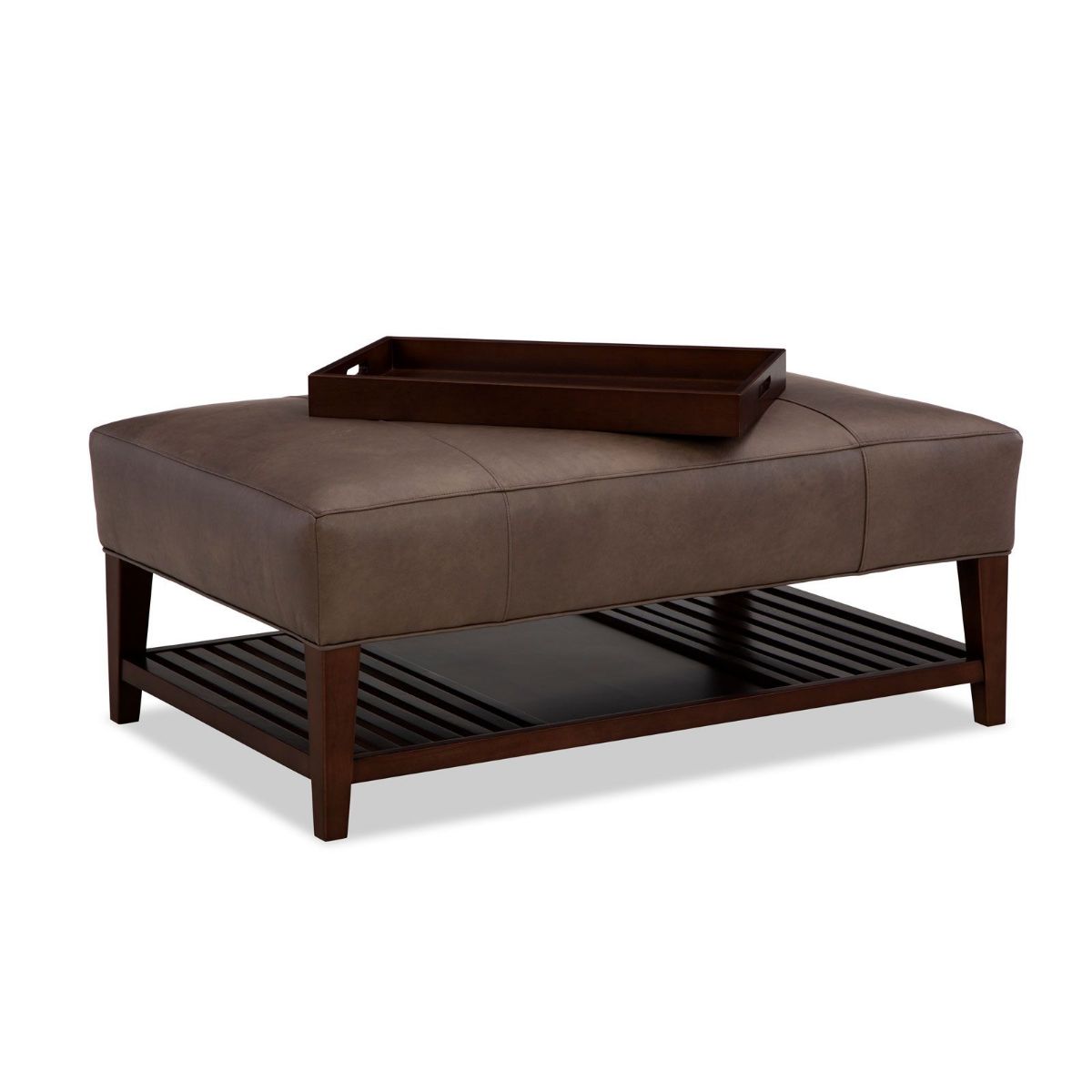 Picture of Marsala Leather Cocktail Ottoman