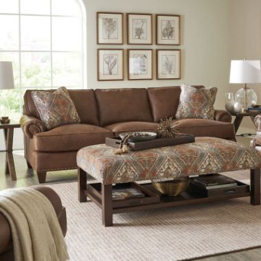 Marsala Leather Extended Sofa