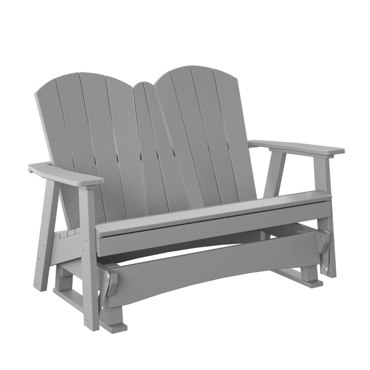 Picture of Light Gray Adirondack Glider Loveseat