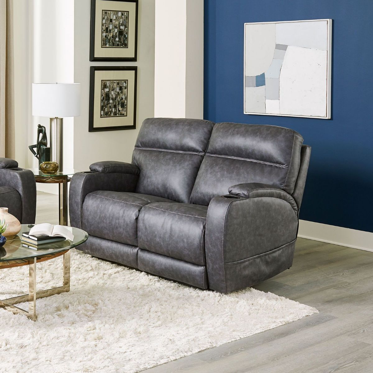 Picture of Jaguar Graphite Power Recliner Loveseat