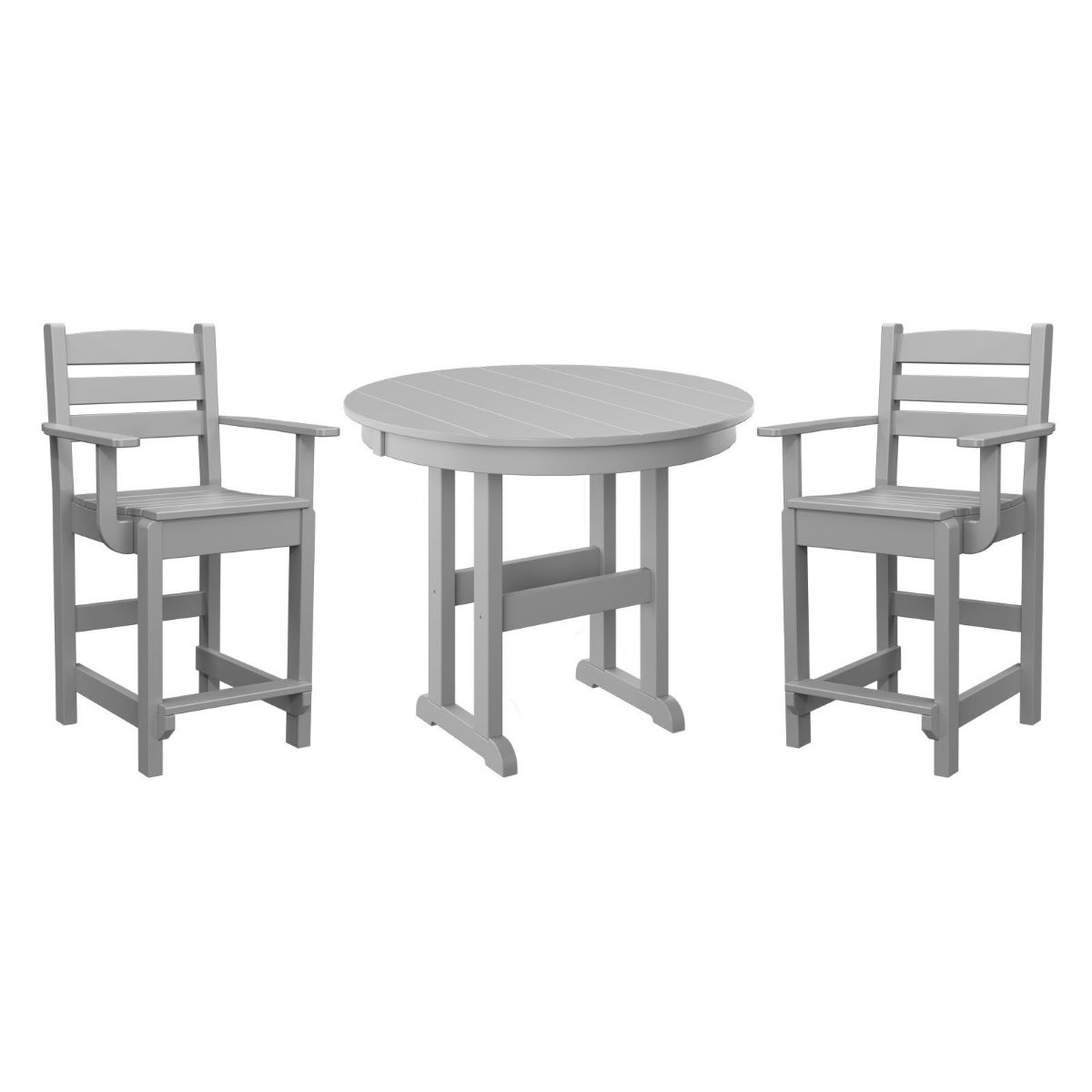 Picture of Light Gray Counter Height Table & 2 Captain Chairs