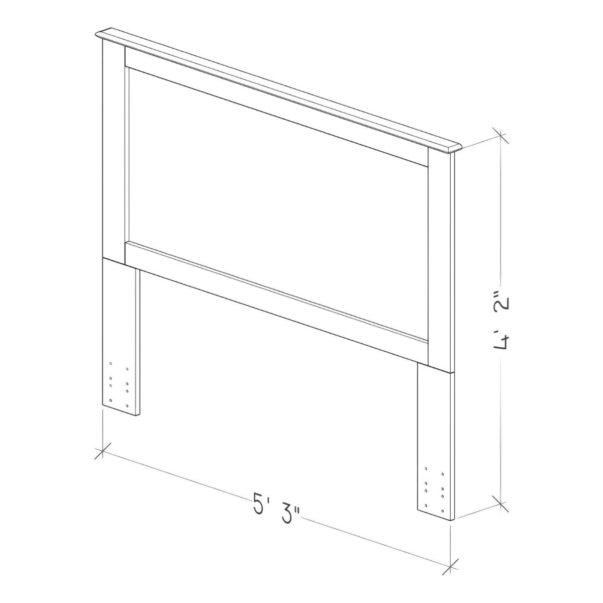 Picture of Essential White Queen/Full Headboard