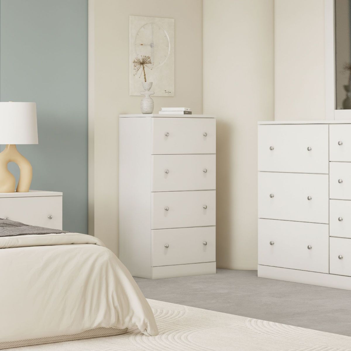 Picture of Essential White 4-Drawer Chest