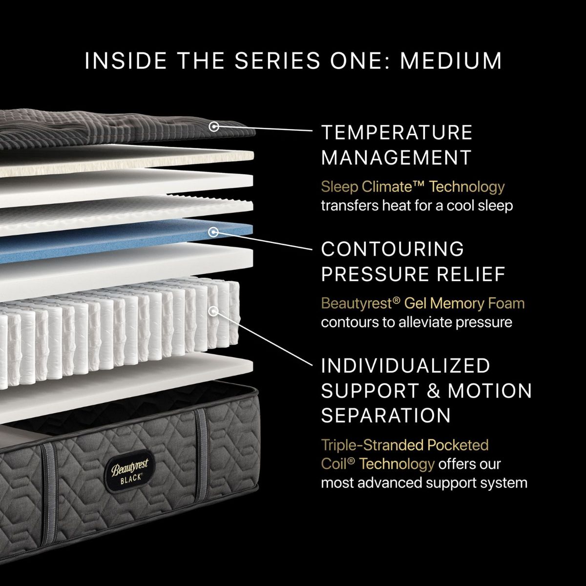 Picture of Beautyrest Black Series One Medium Full Mattress Set