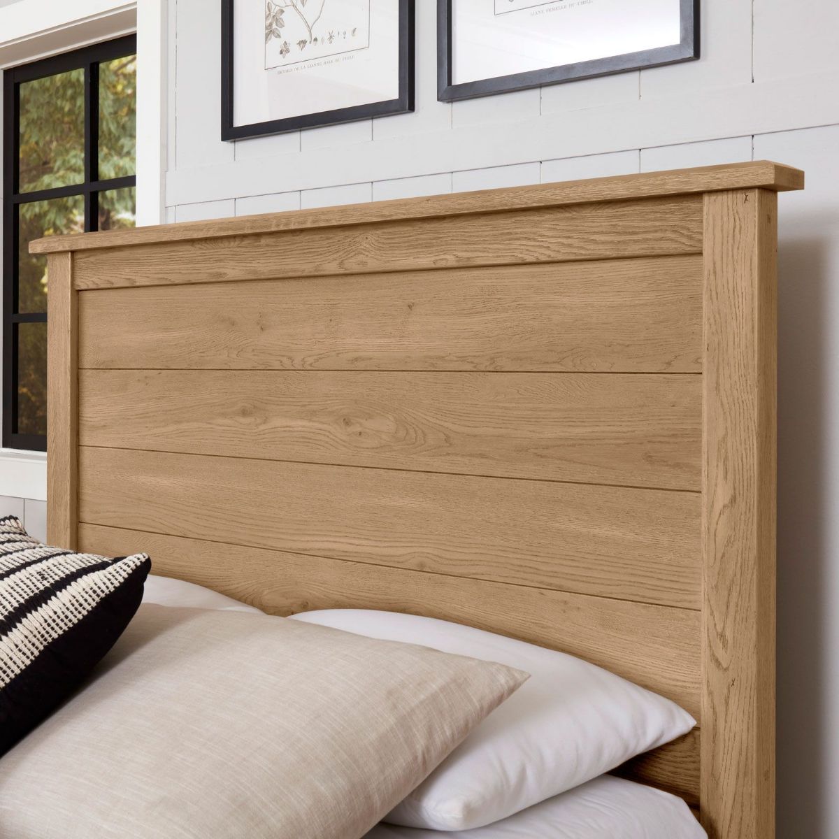 Picture of Farmhouse Clear Oak Queen Headboard