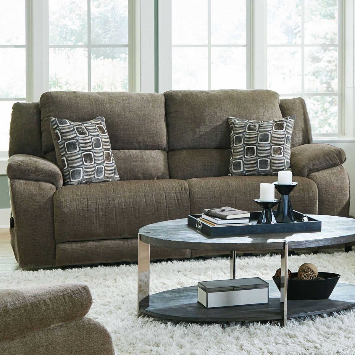 Picture of Santa Fe Nutmeg Power Recliner Sofa