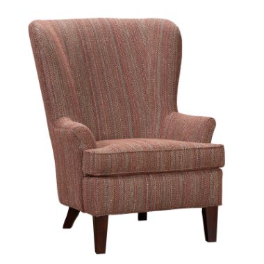 Red Chenille Accent Chair