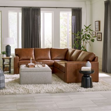 Frisco Leather 2-Piece Sectional