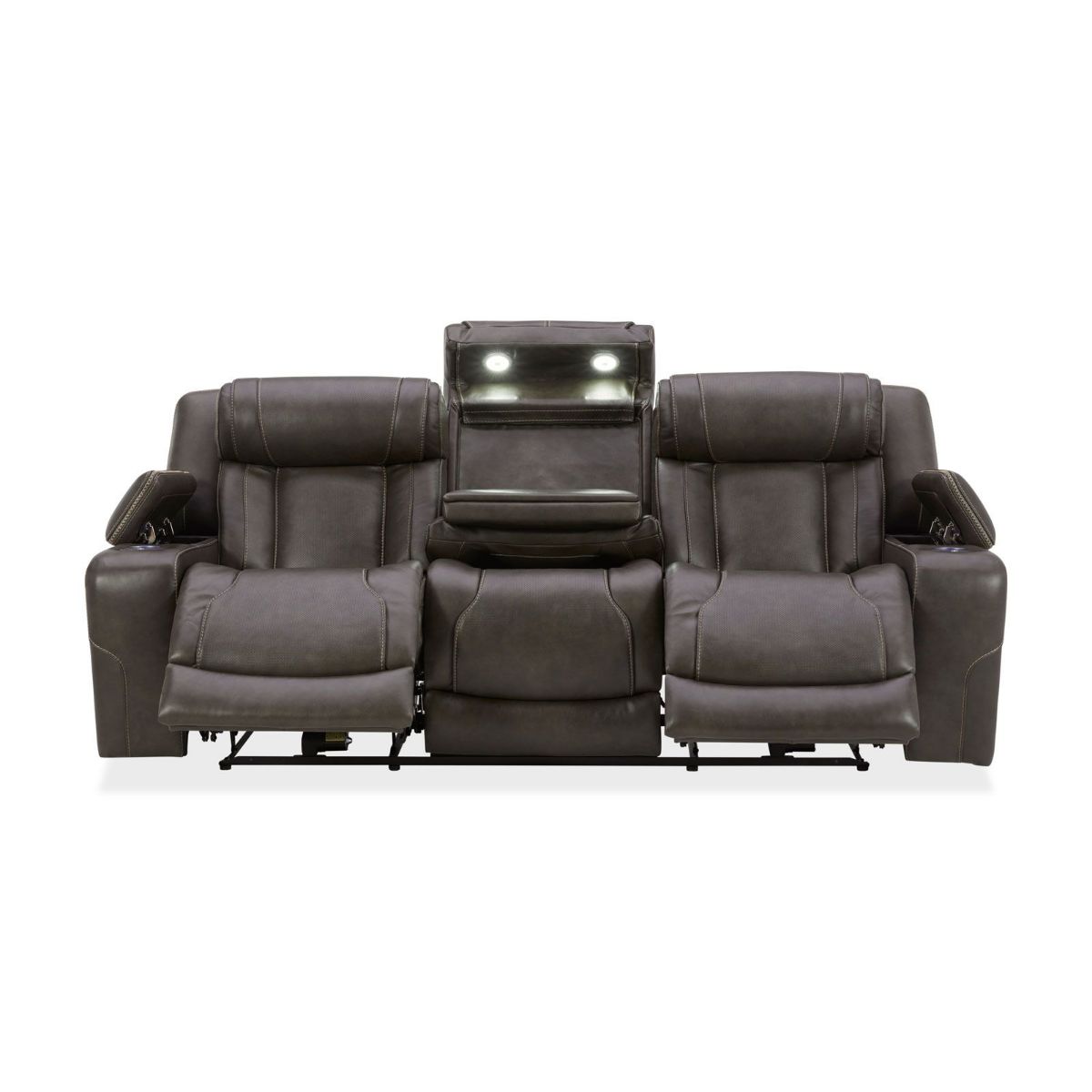 Picture of Jetset Charcoal Leather Power Recliner Sofa