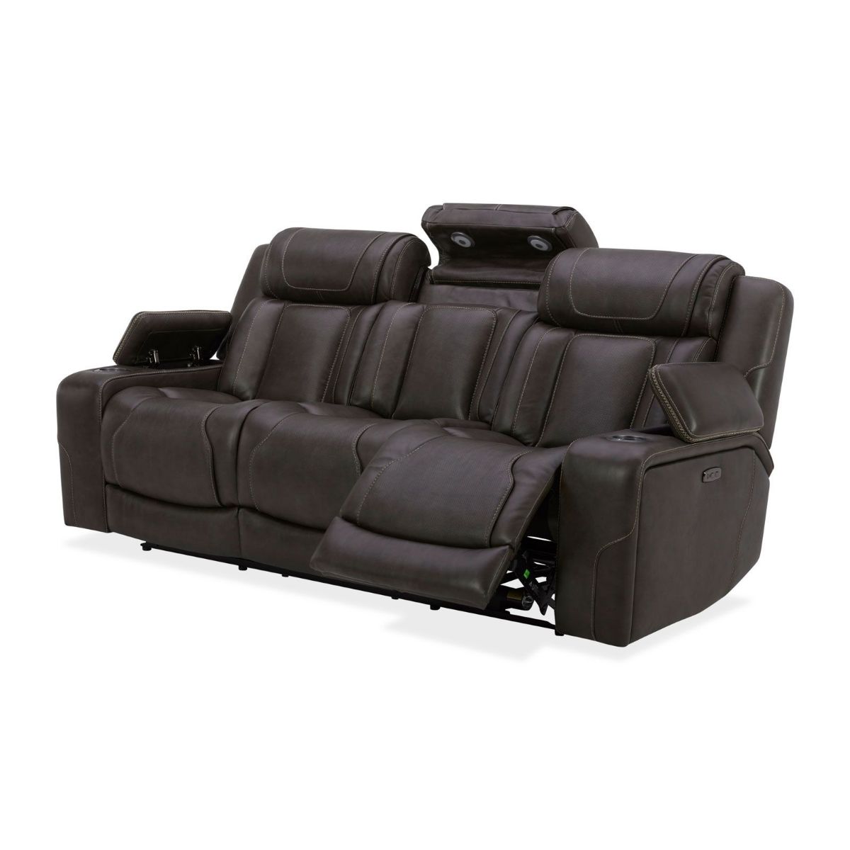 Picture of Jetset Charcoal Leather Power Recliner Sofa