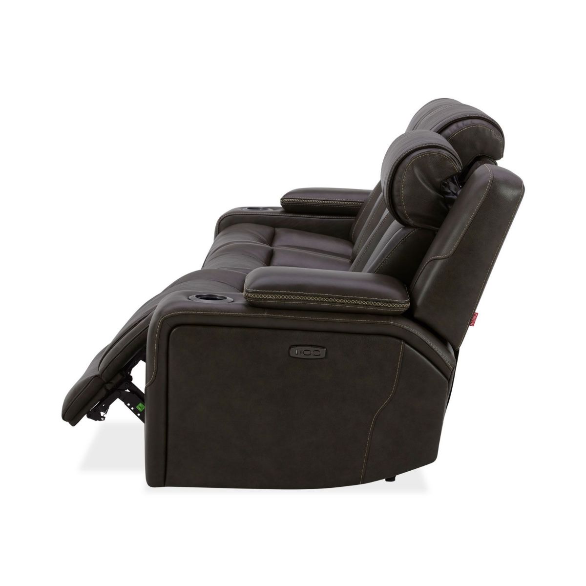 Picture of Jetset Charcoal Leather Power Recliner Sofa