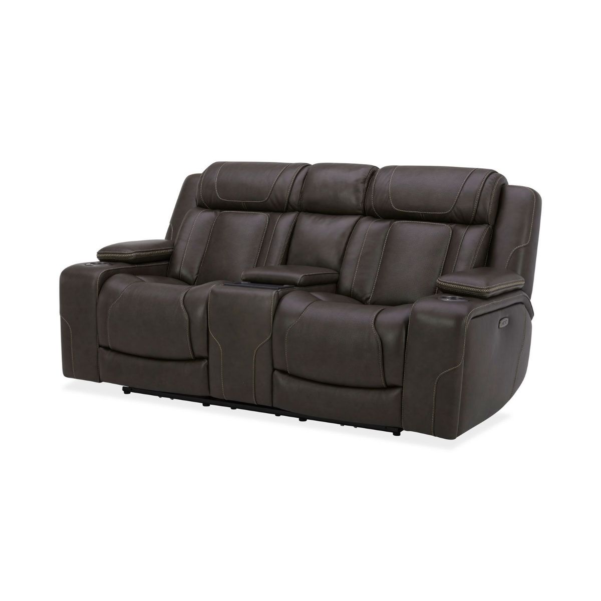 Picture of Jetset Charcoal Leather Power Recliner Loveseat