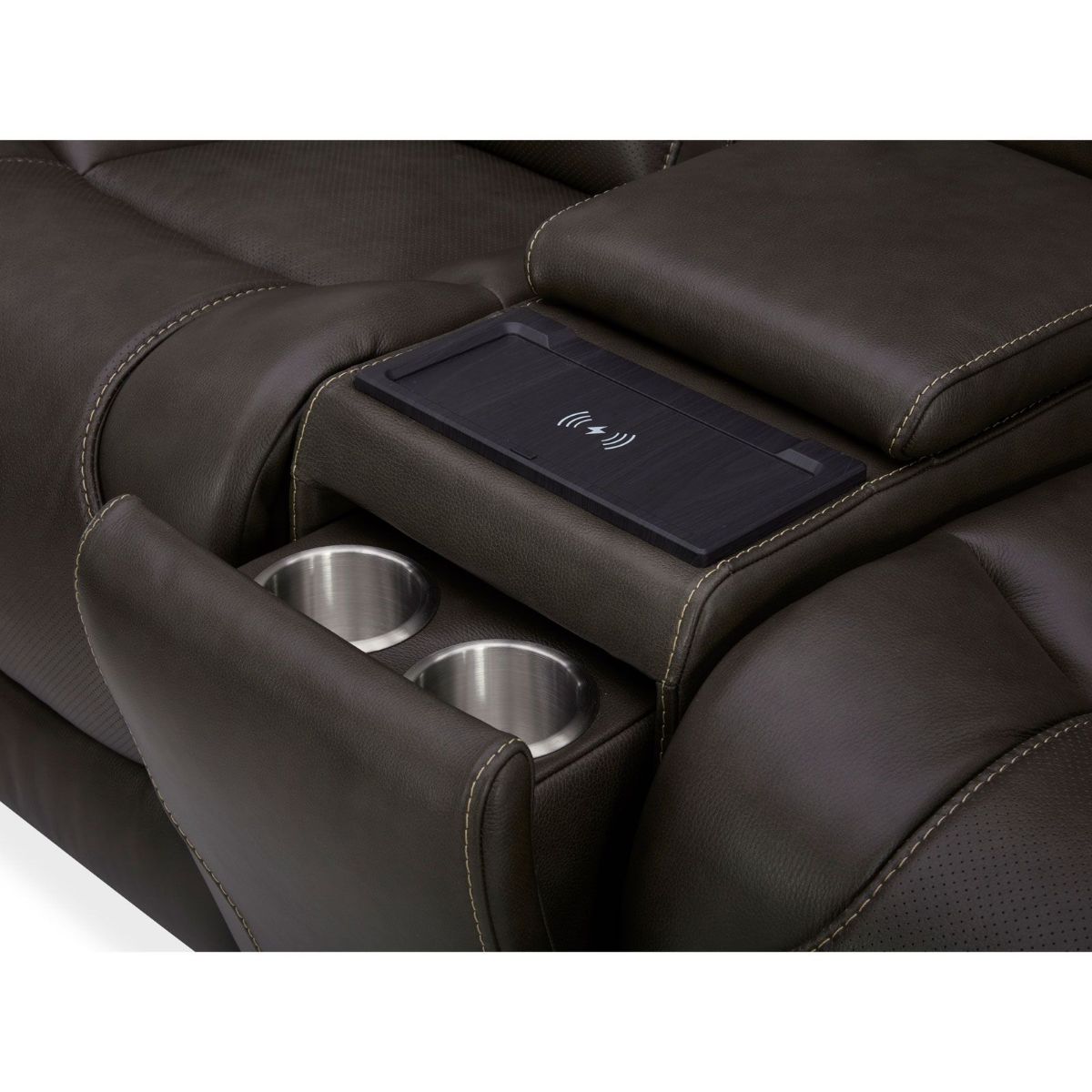 Picture of Jetset Charcoal Leather Power Recliner Loveseat