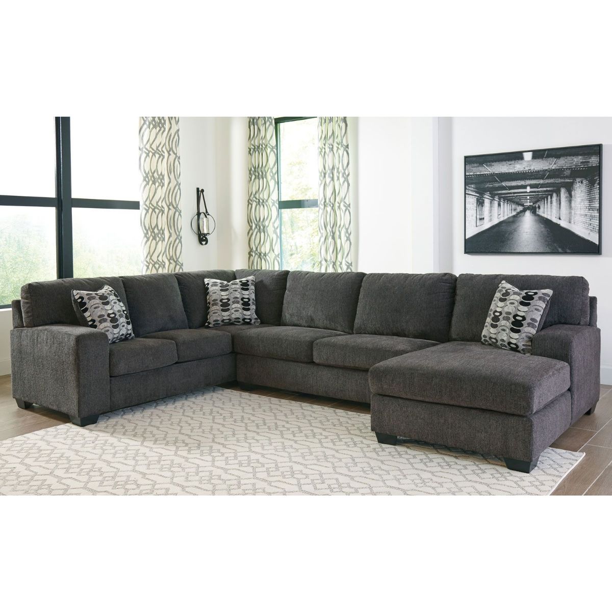 Picture of Ballinasloe Smoke 3-Piece Reverse Sectional