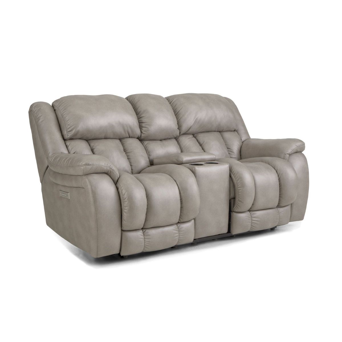 Picture of Drifter Smoke Power Recliner Console Loveseat