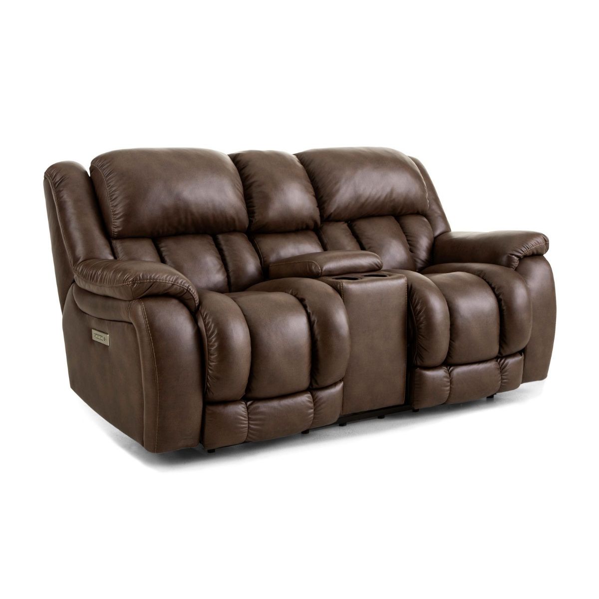 Picture of Drifter Mocha Power Recliner Console Loveseat