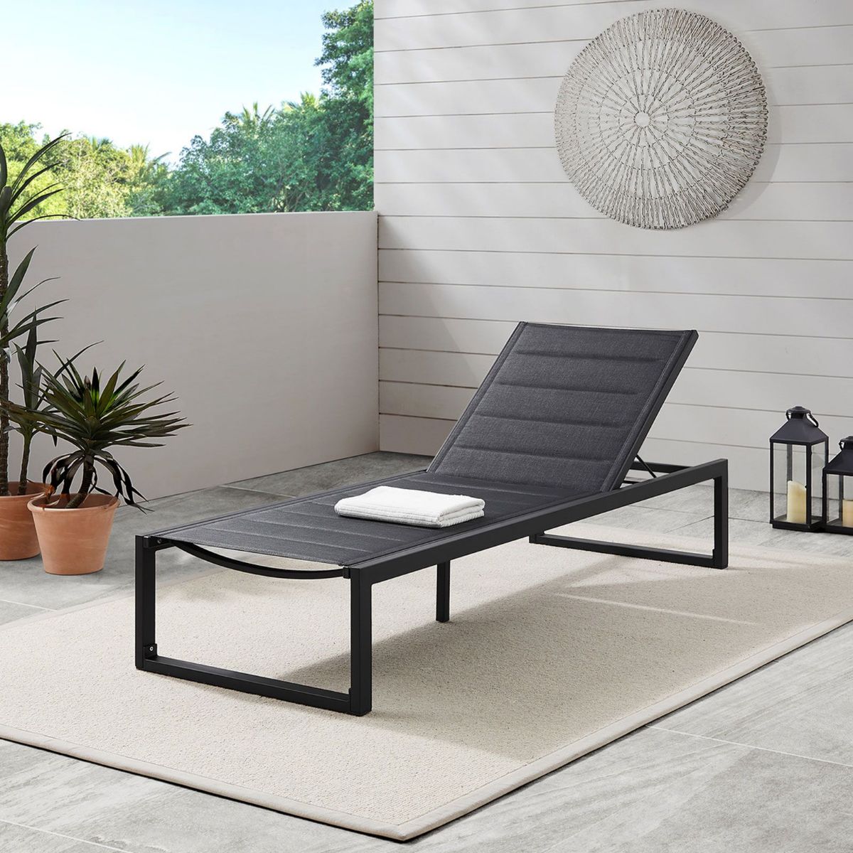 Picture of Alora Black Chaise Lounge