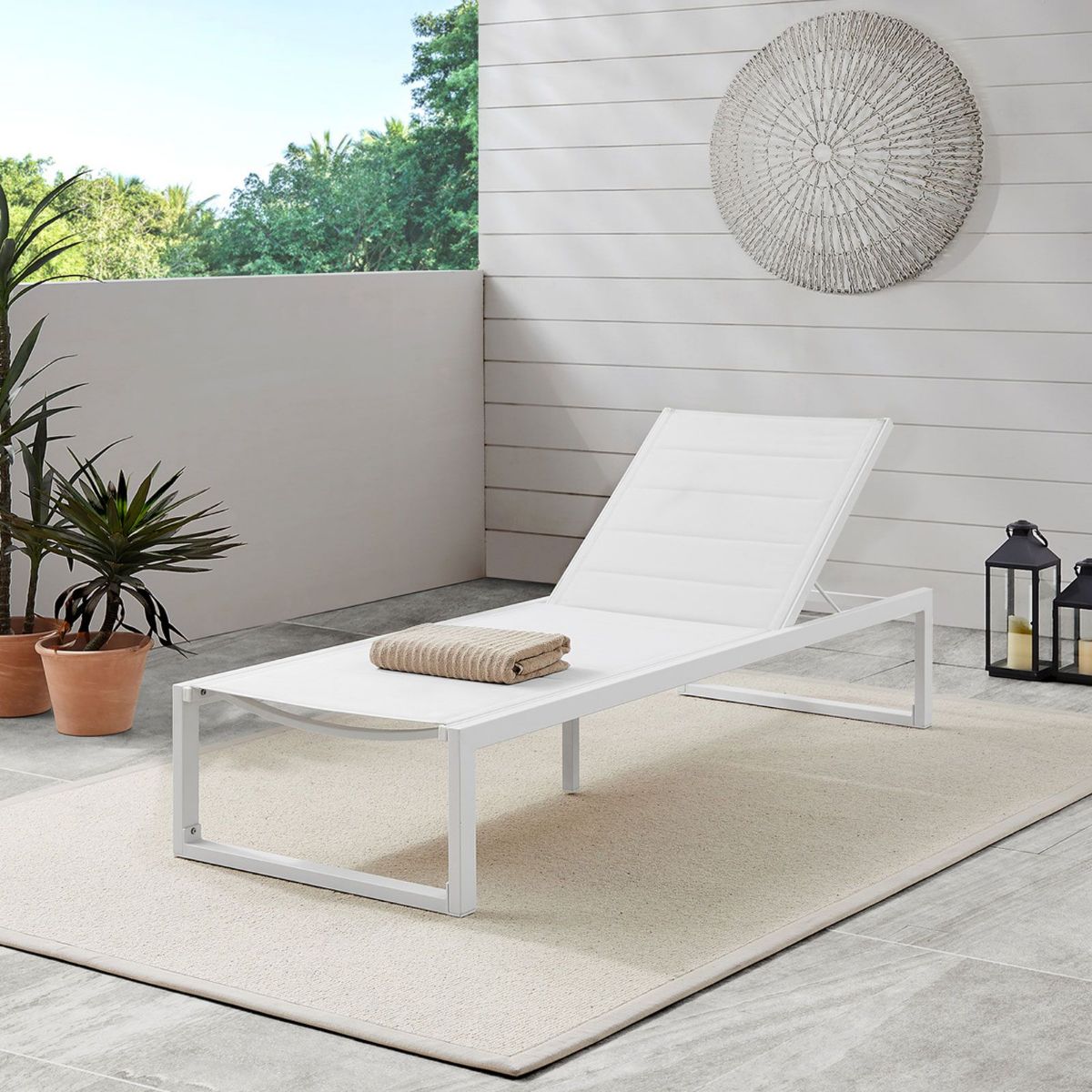 Picture of Alora White Chaise Lounge