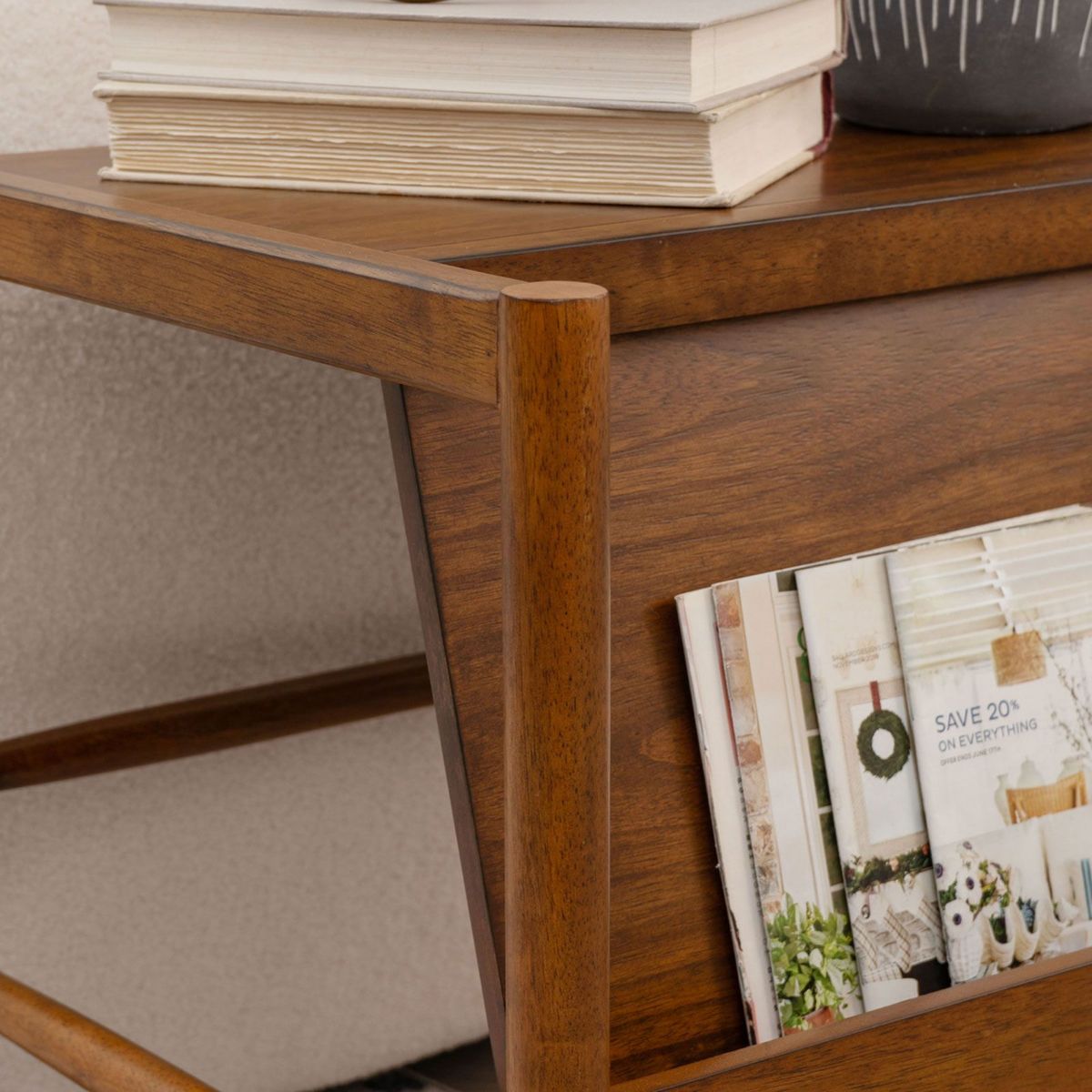 Picture of Flay Walnut Magazine Rack