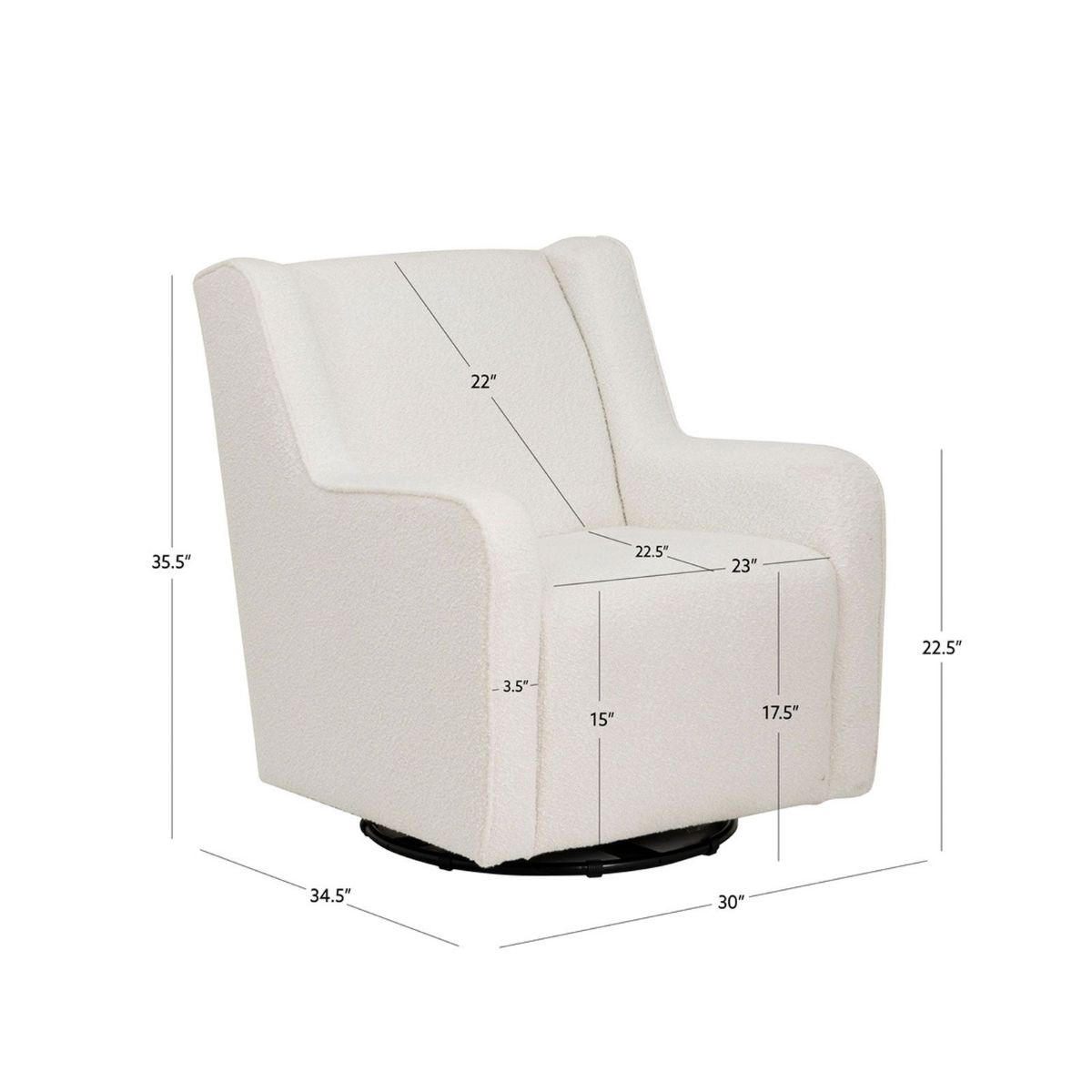 Picture of Bernice Sherpa Swivel Rocker