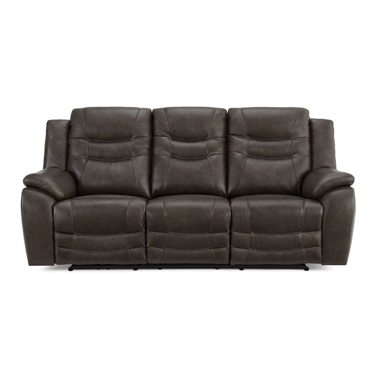 Picture of Charcoal Leather Power Recliner Sofa