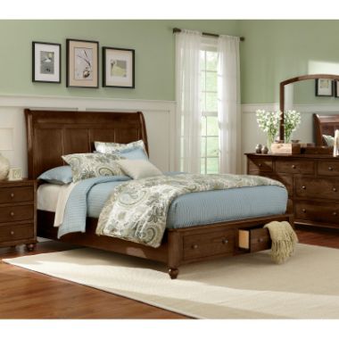 Covington Walnut King Storage Bed