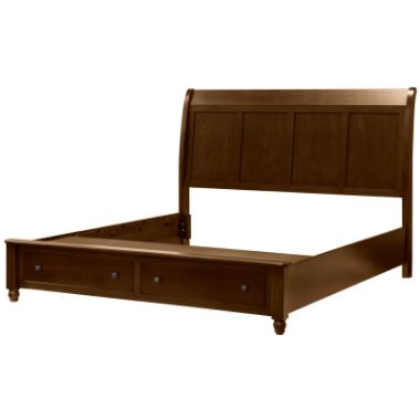 Covington Walnut King Storage Bed