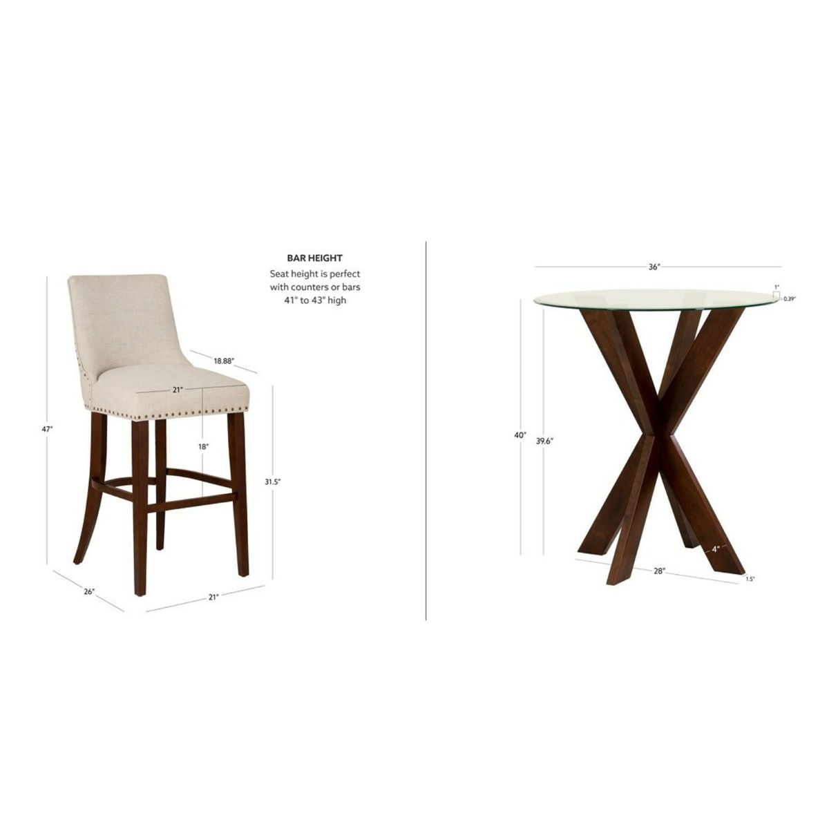 Picture of Auden Pub 3-Piece Dining Set