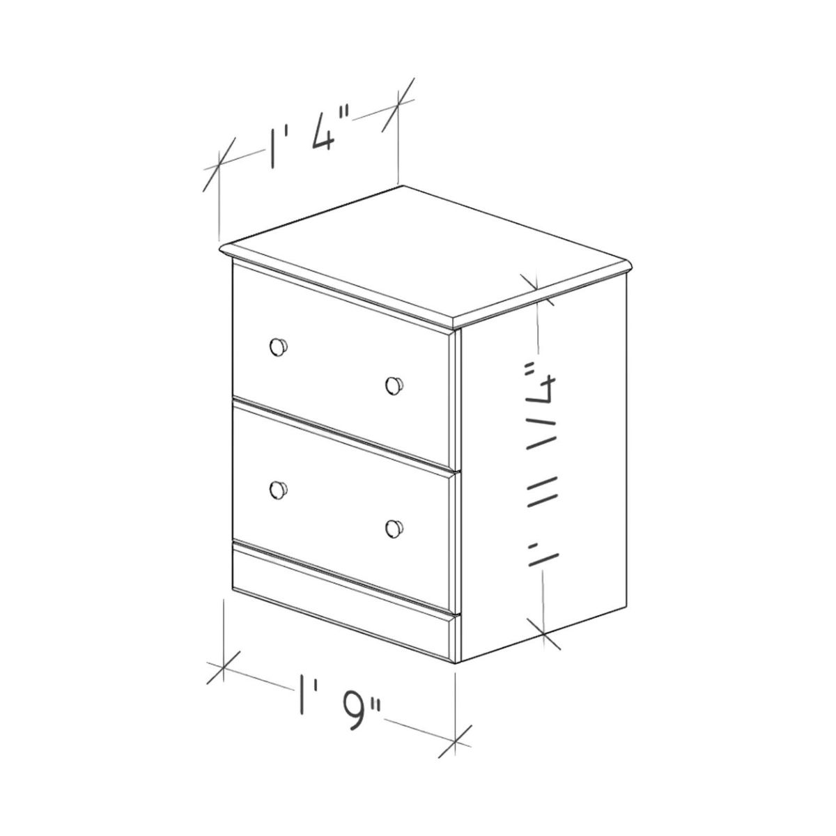 Picture of Essential Ash Gray Nightstand