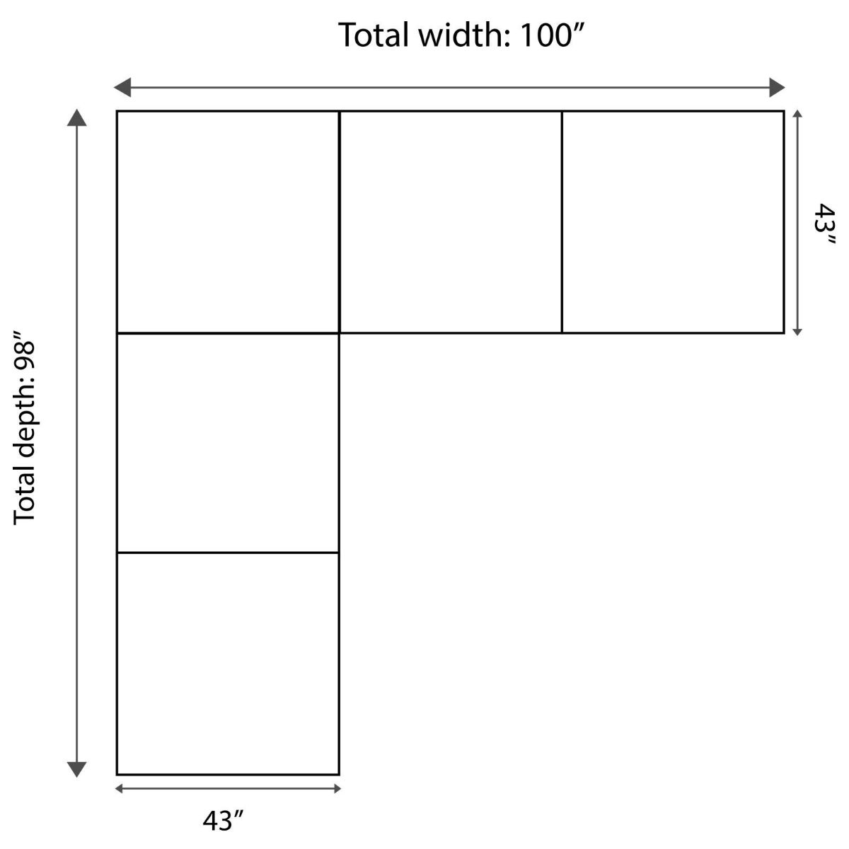 Picture of Franklin White 2-Piece Sectional