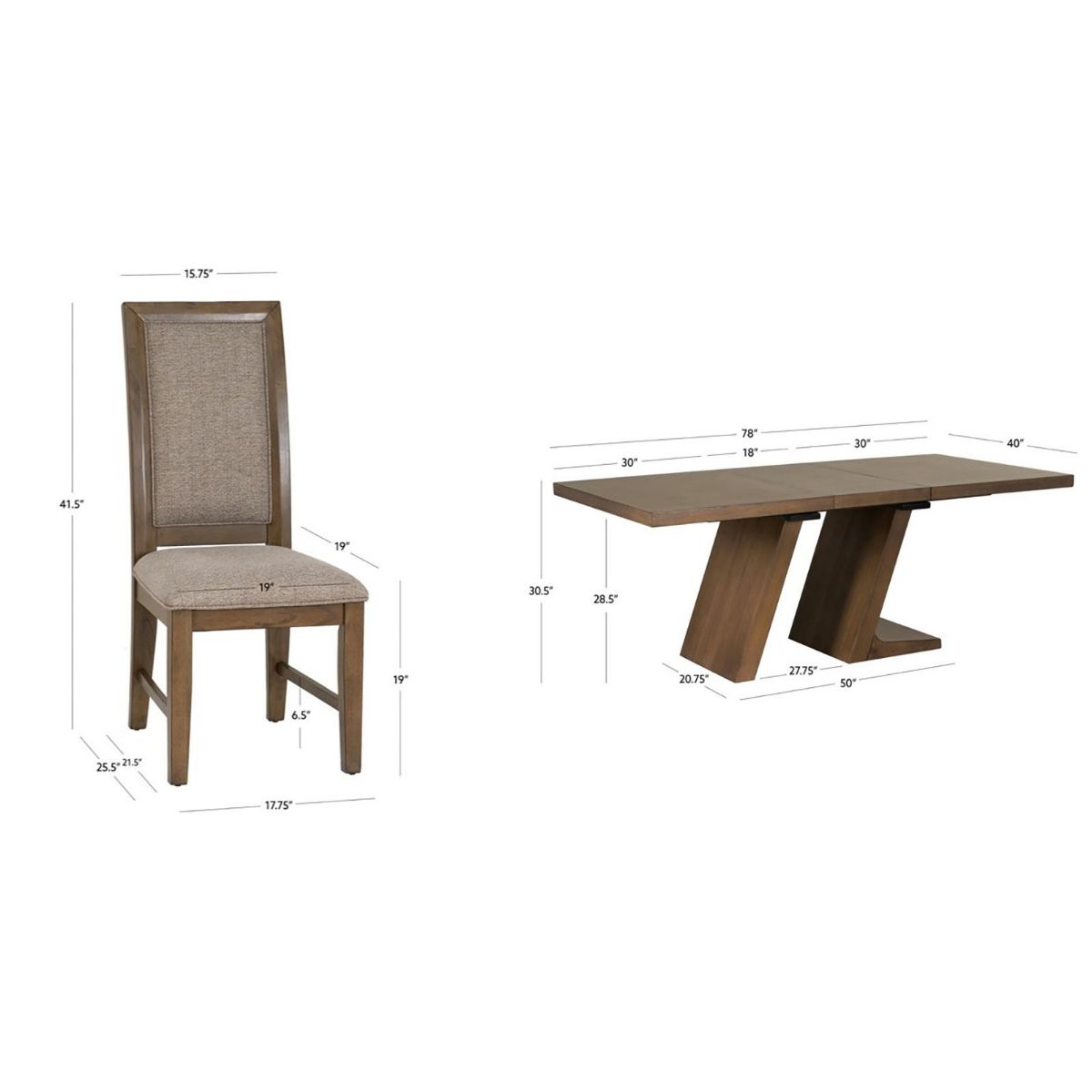 Picture of Cadeau Dining Table & 4 Side Chairs