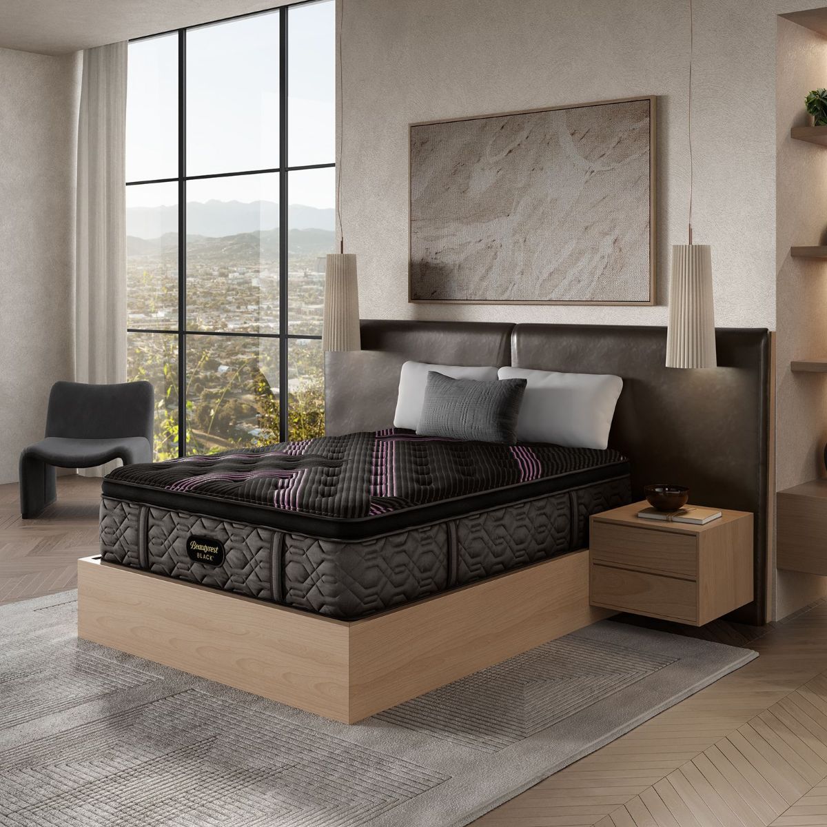 Picture of Beautyrest Black Series Two Plush Pillow Top Full Mattress Set