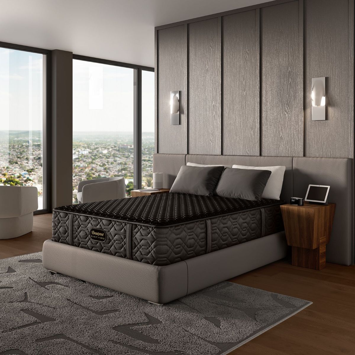 Picture of Beautyrest Black Series Three Plush Hybrid Full Mattress Set