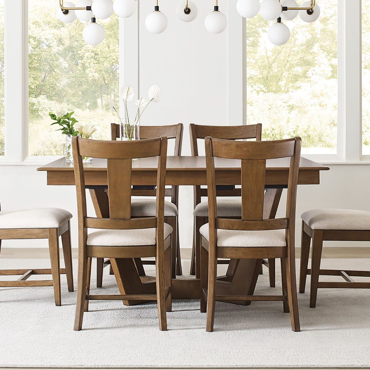 Picture of Kafe Latte 80" Dining Table & 4 Chairs