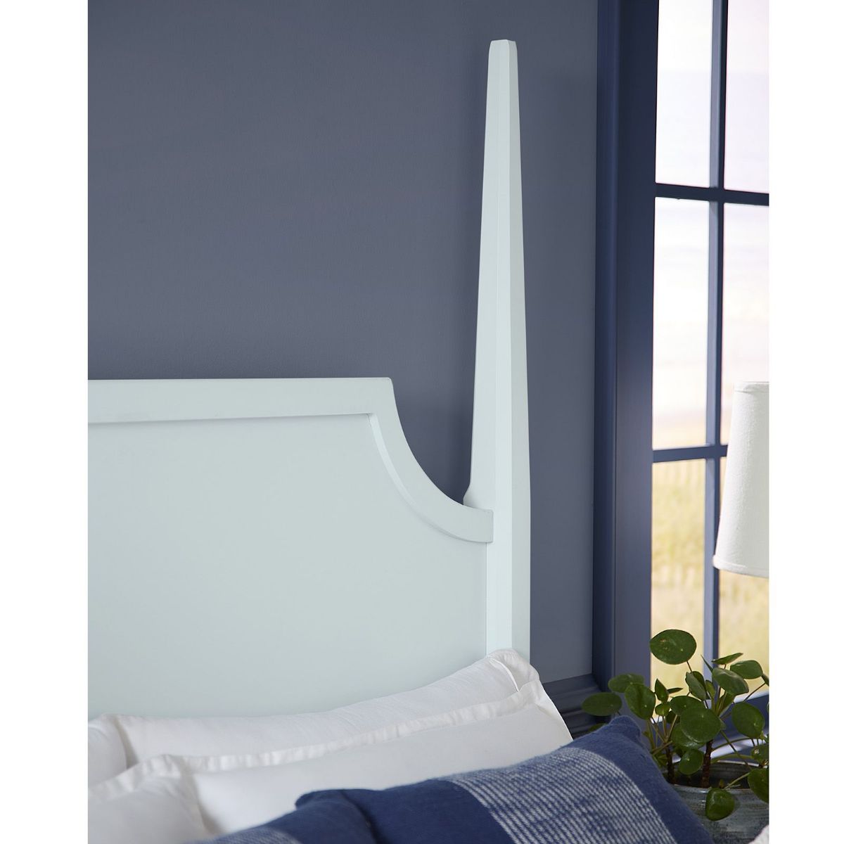 Picture of Tide & Timber Blue Queen Pencil Poster Bed